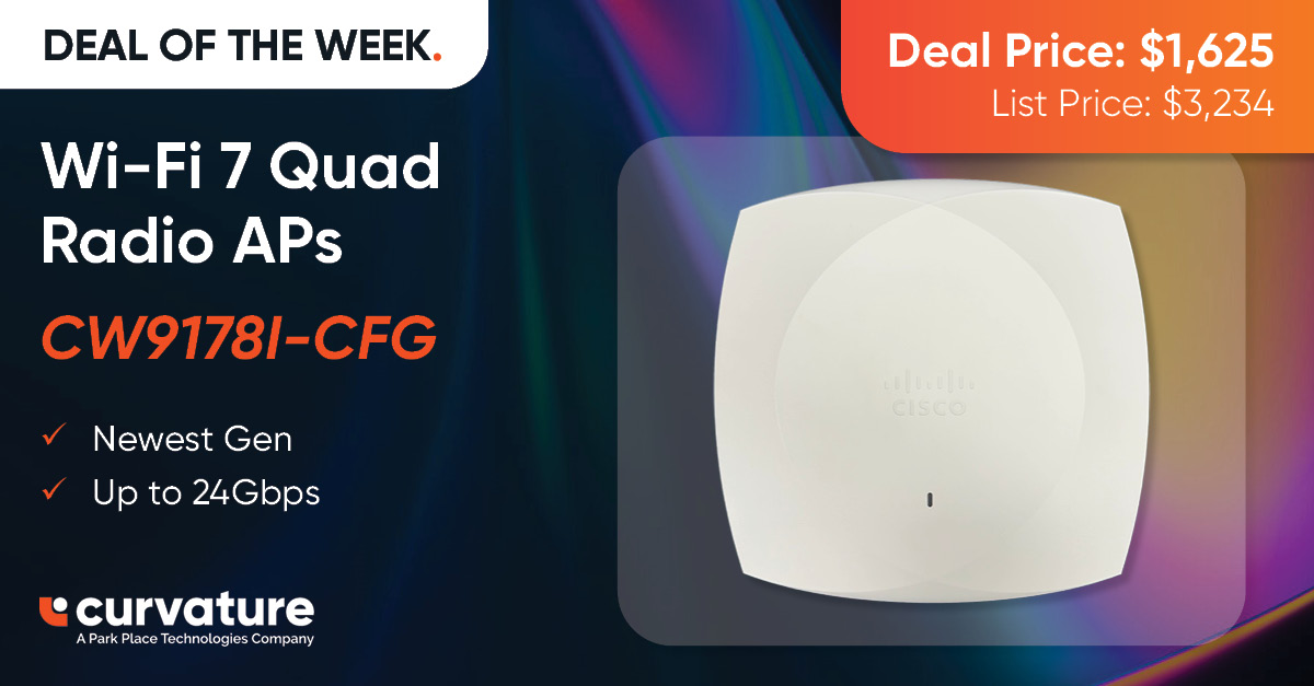 This week, save 50% on Wi-Fi 7 Quad Radio Access Points! Great for dense office and campus environments. 

Don’t miss out! Explore our Deal of the Week now: bit.ly/4rbkc2l