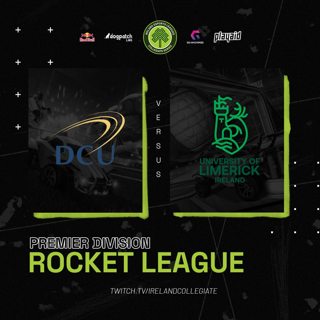 Rocket League Premier Division is back tonight, with a special twist: DCU is playing LIVE on campus as a team together! ⚽️🚗

Watch the stream here: twitch.tv/irelandcollegi…