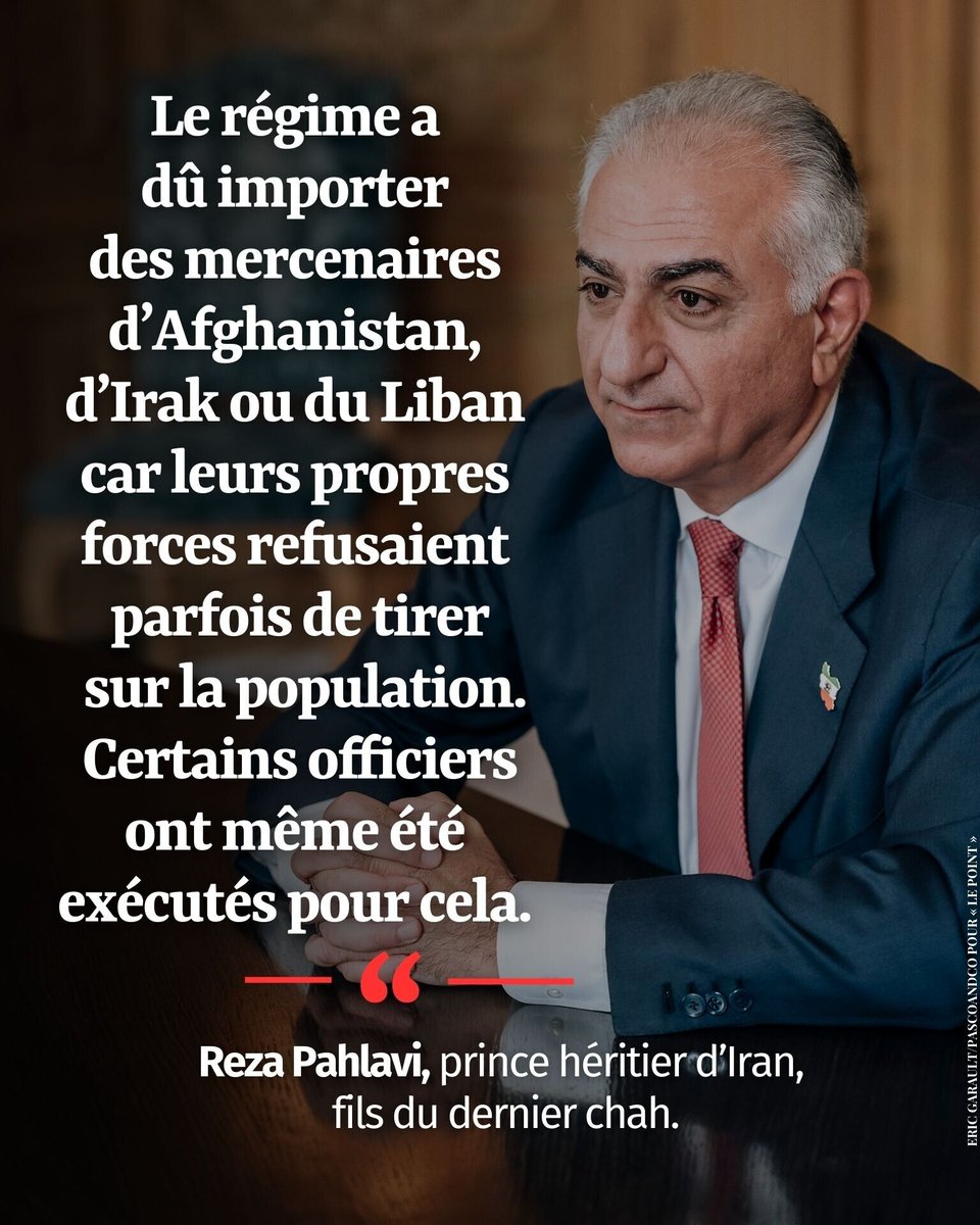 🔴 ENTRETIEN EXCLUSIF 

Dans Le Point cette semaine, le fils du dernier chah d'Iran Reza Pahlavi, en exil depuis la révolution ­islamique de 1979, nous a reçus pour un grand entretien. l.lepoint.fr/LvB

#MustRead