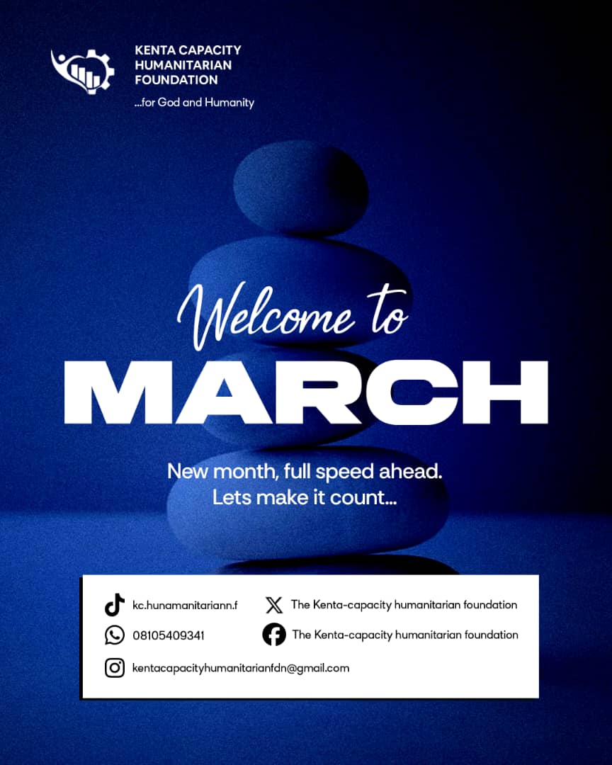 KentaCapacity's tweet photo. Hello March ๐ฟ
A new month, another chance to grow, serve, and make a difference. May this month bring fresh strength, renewed hope, and meaningful impact in all we do๐
#NewMonth #ImpactDriven #KCHF https://t.co/k0dWvMskaQ