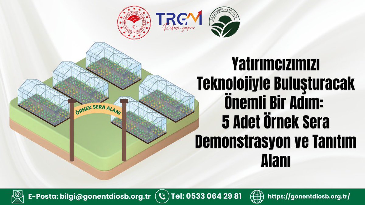 Balıkesir Gönen Sera Organize Tarım Bölgesi tweet media