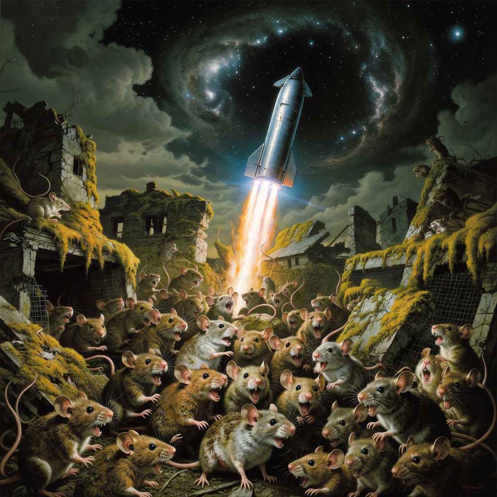 whatdidthemusk's tweet photo. "Expanding to the stars avoids risk of a mouse utopian behavioral sink"

— Musk said.

🚀 $MUSNK — Mouse Utopia Sink

In the shadowed enclosures of earthly utopia, mice spiral into behavioral sink. Yet here, Elon’s pod hurt…

https://t.co/xcBeG4uelk https://t.co/zGQLkJTqRU
