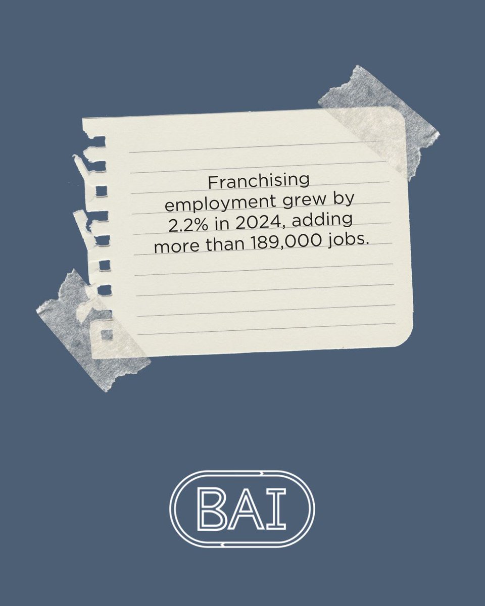 BusinessInc's tweet photo. 189,000+ new jobs in 2024, and we’re just getting started! 🚀 The franchising industry is booming, and we’re here to help you seize your piece of the pie. Let’s grow together! #FranchiseOpportunity #SuccessInNumbers https://t.co/YHRYwB9oRz