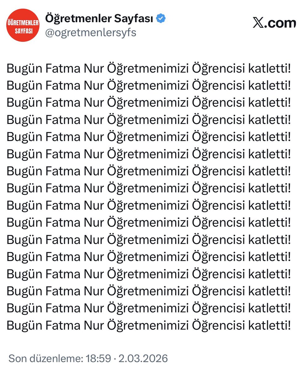ogretmenlersyfs's tweet photo. https://t.co/lteAG0dIeU