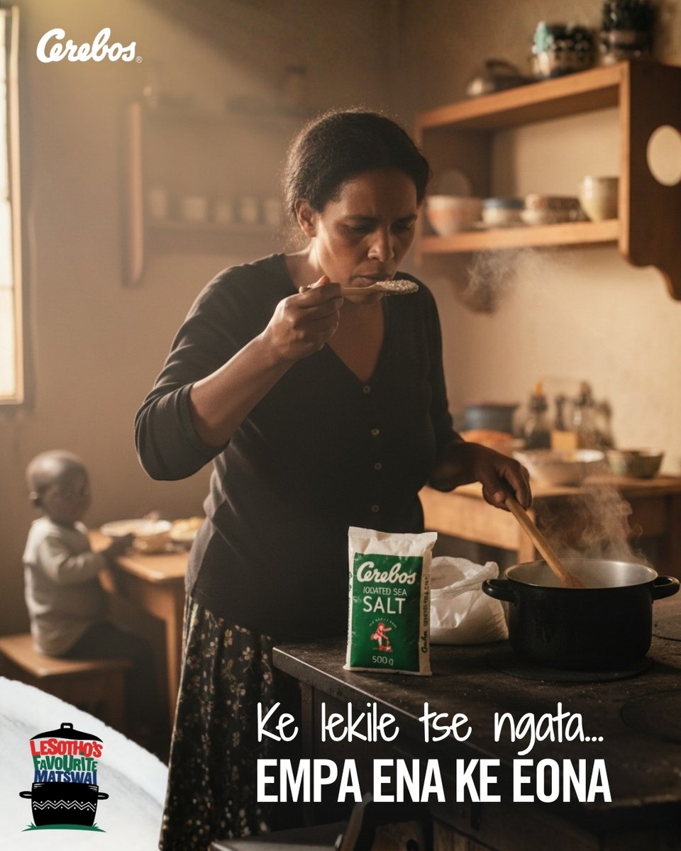 Cerebos_SA's tweet photo. Tse ling lithuto ha li ngoloe!ππ§
Nkhono has all the wisdom and we're all about listening to her. How do you use Cerebos Iodates Sea Salt in your home? Let us know in the comments.
#Cerebos #LesothoCampaign #SeeHowItRuns #Matsoai #Lesotho #IodatedSeaSalt https://t.co/GVroBHJlNS