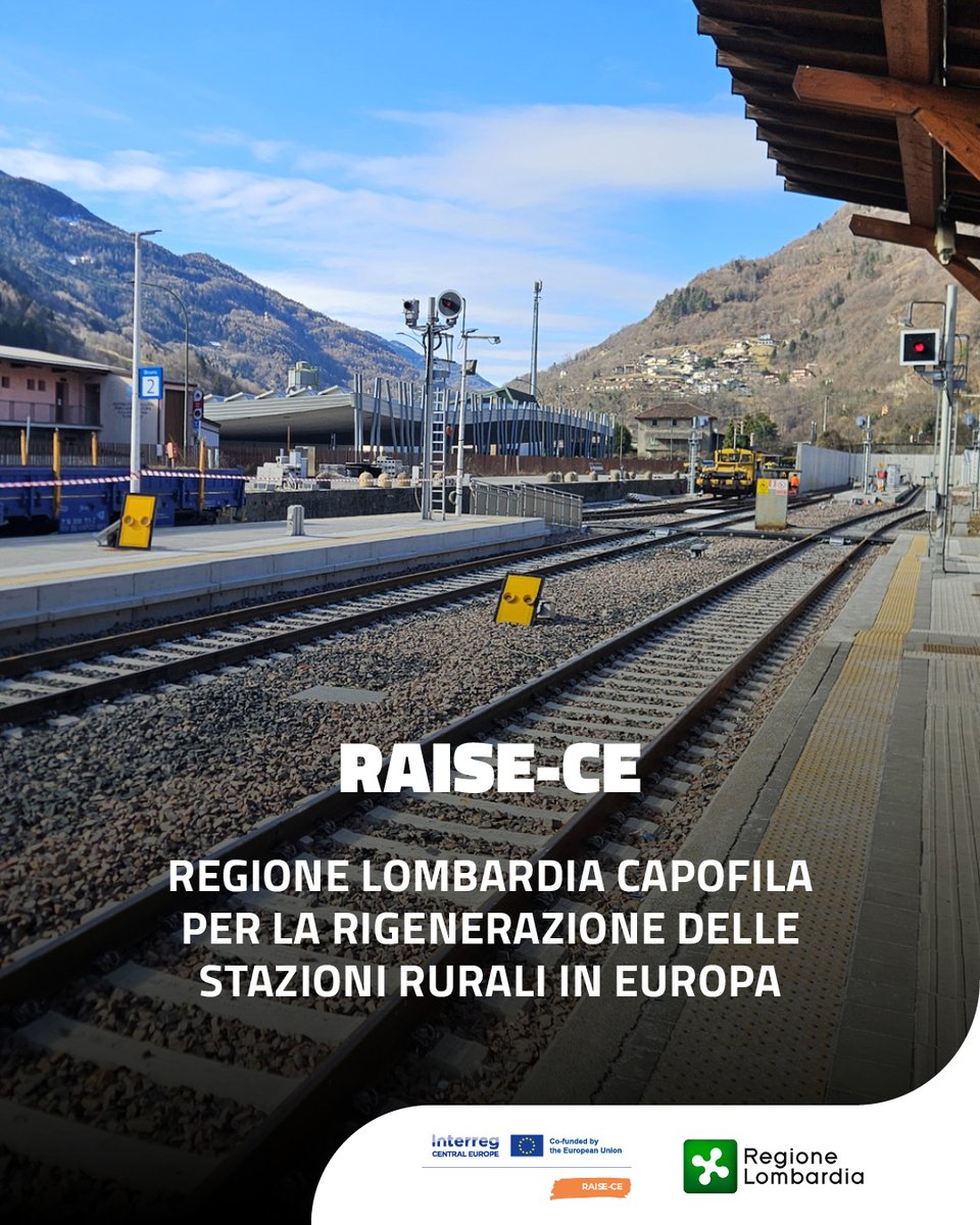 RegLombardia's tweet image. Al via il progetto #RAISECE del programma #InterregCE 2021-2027 che mira a trasformare 6 stazioni ferroviarie rurali sottoutilizzate in Mobility Hub multifunzionali. 

Scopri di più 👇
reglomb.it/KcTv50Yo37u

#Infrastrutture #RuralDevelopment