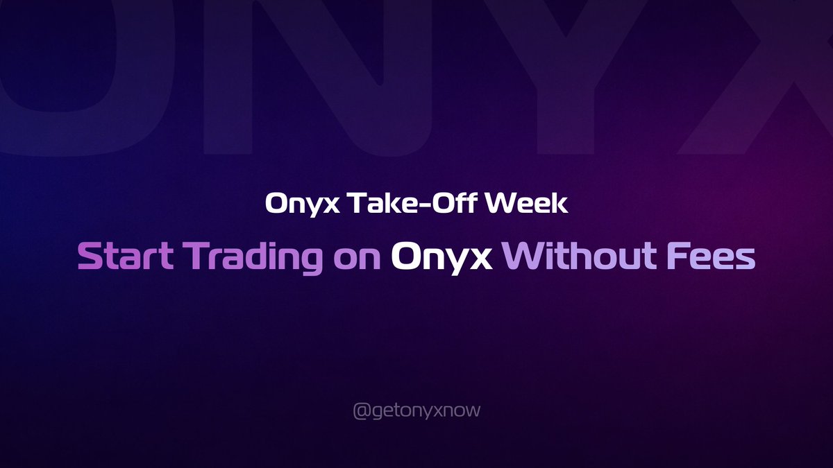 Onyx Take-Off Week is live 🟣

We put together a sprint on Zealy: explore the platform, complete quests and get benefits from being early.

First 100 participants get Zaps. Everyone gets $100 fee-free trading volume on Onyx.

Start here: zealy.io/cw/onyx-dex/le…