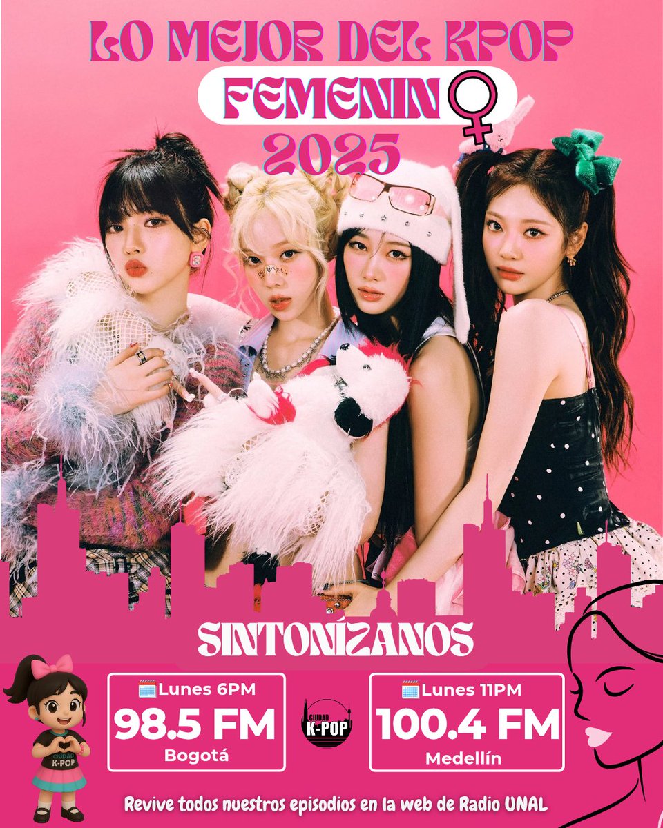 💝Lo mejor del kpop femenino 2025♀️

En esta ocasión, presentamos una selección especial con lo mejor del K-pop femenino, un recorrido por las canciones que han destacado por su estilo, creatividad y fuerza artística.