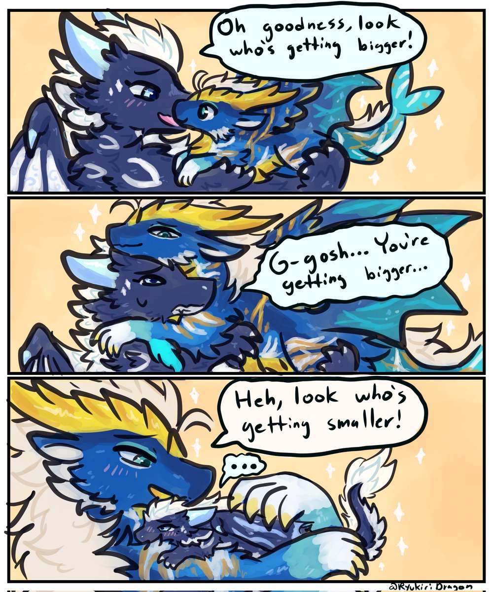 RyukiriDragon's tweet photo. Oh goodness, look who's getting bigger!
#dragon #comic https://t.co/Lij4tDsMIg