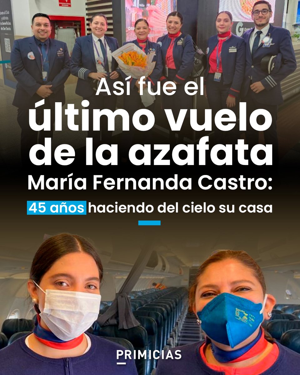#VIDEO | Se jubiló en pleno vuelo, acompañada por su hija en la misma cabina, mientras más de 100 pasajeros aterrizaban en Guayaquil sin saber que acababan de presenciar el último capítulo de una historia escrita a 30.000 pies. prim.ec/tsvU50Yo6ph