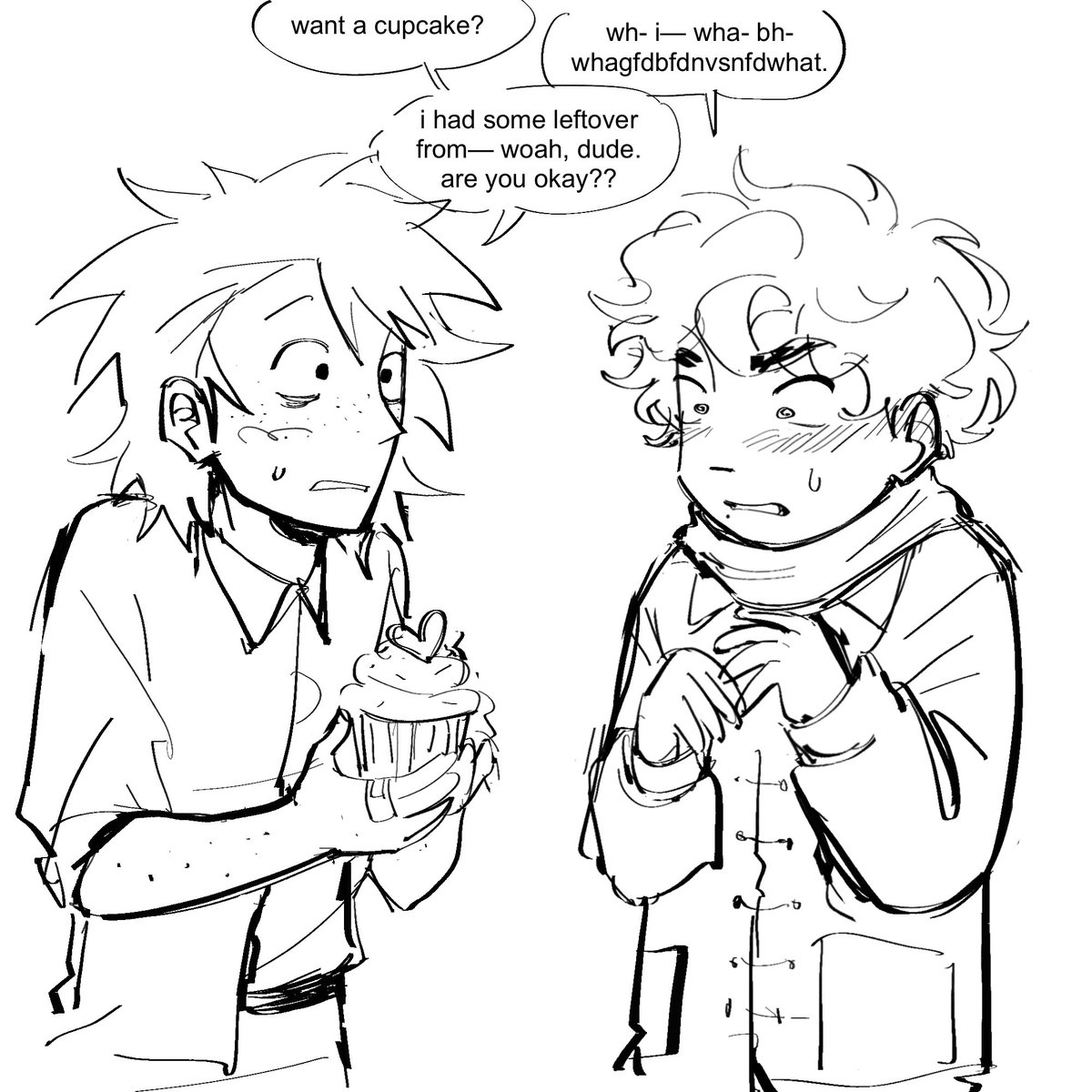 octosaii's tweet image. tweek bros had some cupcakes leftover from valentine’s day #southparkoc #spoc