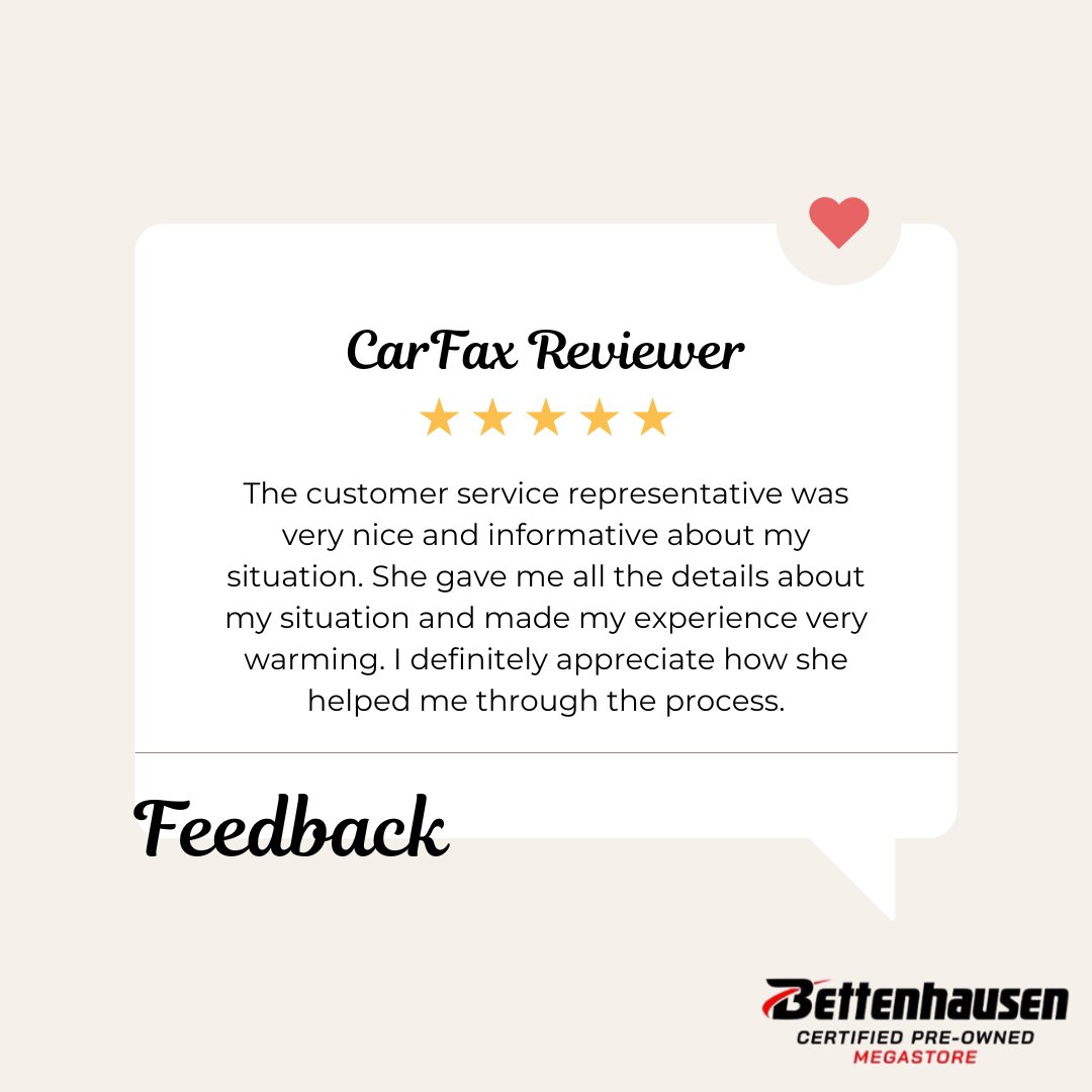 Thank you. We’re glad our team could provide helpful and informative support throughout your experience and appreciate your feedback.