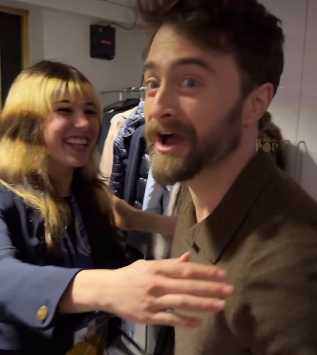BuzzingPop's tweet photo. Olympic gold medalist Alysa Liu and Daniel Radcliffe meeting at the Today Show. https://t.co/4YP79PooGg