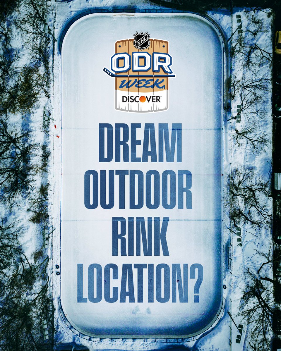 NHL's tweet photo. Skating with a view ๐ #ODRWeek
Submit your outdoor rink content here: https://t.co/Qx0kW6xqZJ
Presented by @Discover https://t.co/eY3e4FJFbk