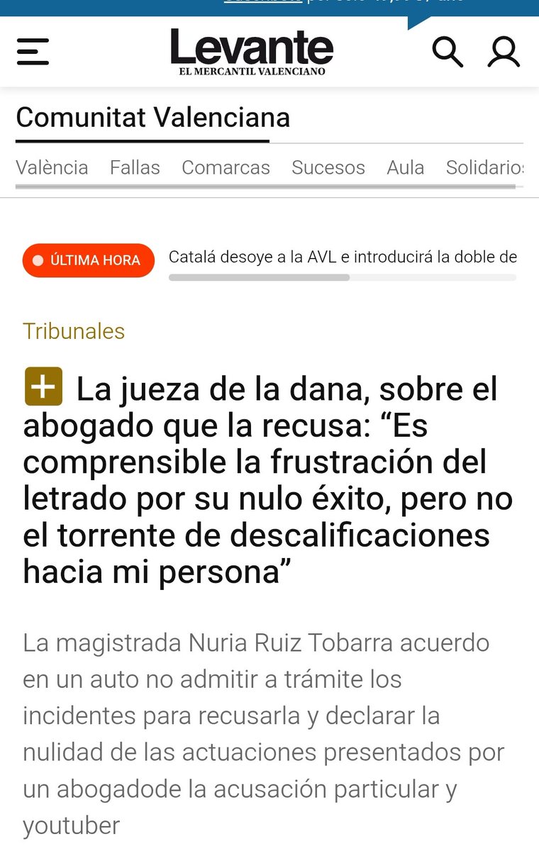 Os cuento esto:

Rubén Gisbert, según la misma jueza, ha intentado cargarse la instrucción de la jueza de la dana, junto a Vox o Liberum, otra asociación un poco extraña.

Hoy la jueza de la dana ha escrito un auto brutal donde lo desmonta por completo.
La extrema derecha está
