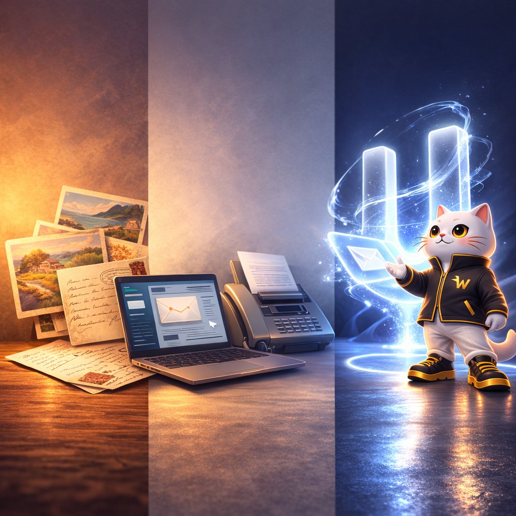 Years ago, people sent postcards. 
Then came traditional email and fax.
We need something that can keep pace with technological advances.
Will "WILL U" be a new kind of email?