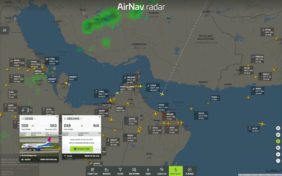 AirNavRadar's tweet image. JUST IN: Flight operations resume in Dubai📰

Initial flight operations have begun to resume at Dubai International Airport.

On Monday, Dubai Airports confirmed a limited restart of operations starting this evening, March 2, 2026. A restricted number of flights are now