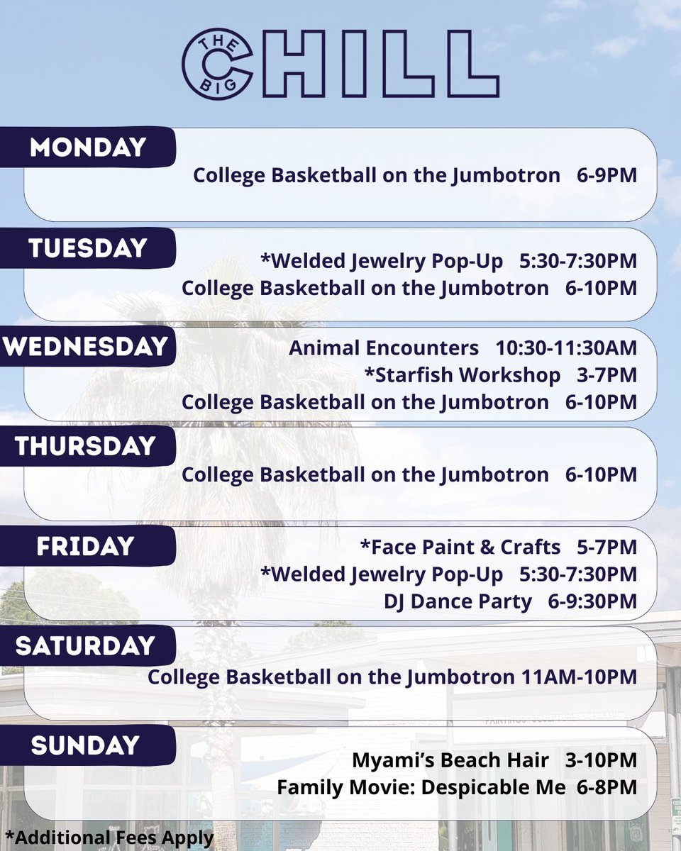 We're ready for a beautiful week on 30A!😎 Check out what's happening this week and come chill with us!

#thebigchill30a #hey30a #30aevents #southwalton #sowal #visitsouthwalton #watersoundbeach #30alife #30aeats #30a