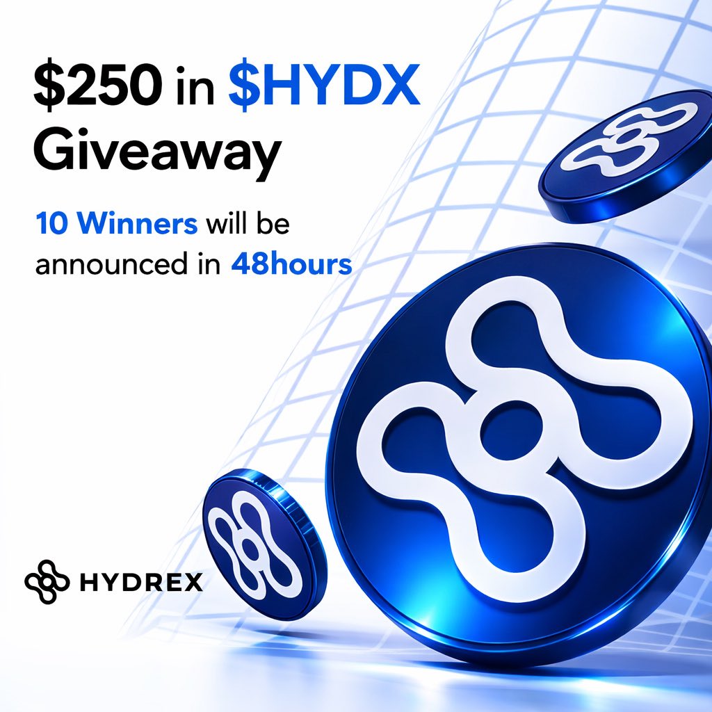 🚨 GIVEAWAY ALERT 🚨

I’m teaming up with the Hydrex team to give away $250 in $HYDX to 10 people 💸

How to enter 👇
1️⃣ Follow All 
<a href="/iamheci/">heci.base.eth</a>
<a href="/Beawesomelee/">Austin</a>
@Themattfarrow
@Larrettgee
<a href="/Based_Jimbo/">basedjimbo.base.eth</a>

2️⃣ RT this post
3️⃣ Comment below

10 Winners will be announced in 48 hours