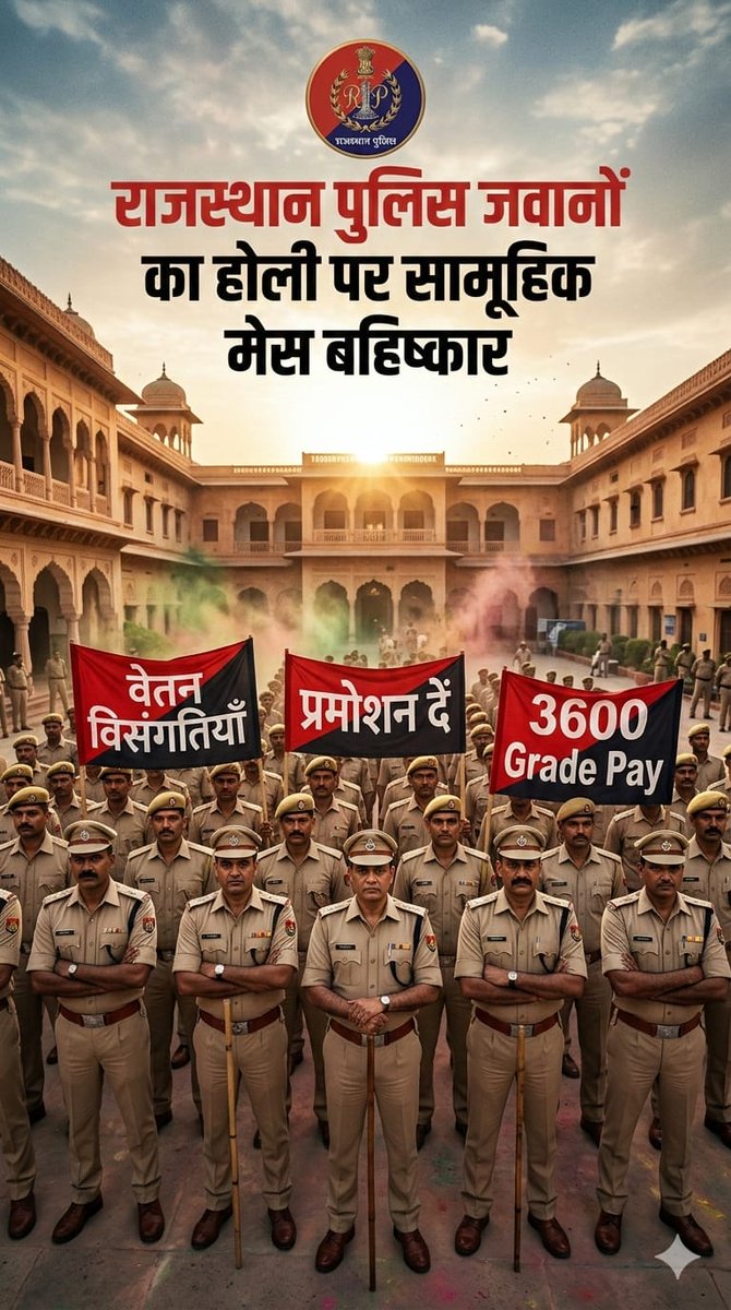 shivraj6634191's tweet photo. #पुलिस_होली_बहिष्कार 
@1stIndiaNews @zeerajasthan_ @RajCMO @BhajanlalBjp @BhagirathT47312 @DrKirodilalBJP @VoiceofPolice_ @AslamChopdar11 @JaikyYadav16 @HansrajGurjarR @Hanuman1271 @AryaYP160410 @GuruBairwa_ https://t.co/szPCNdgV2f