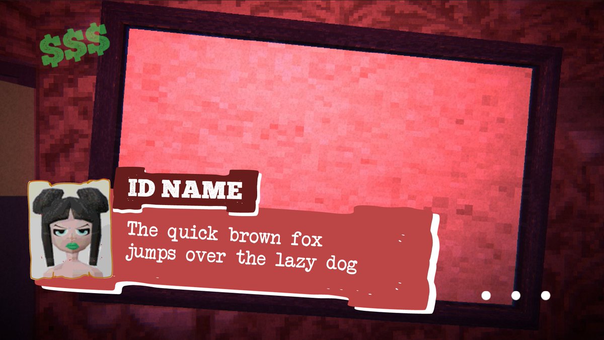 warco_jpeg's tweet photo. Dialogue boxes, what do you think?  

#Dialogue #UI #gui #indiegame #indiedev #Unity #blender #gamedev #PSX https://t.co/Uh0dyxfThu