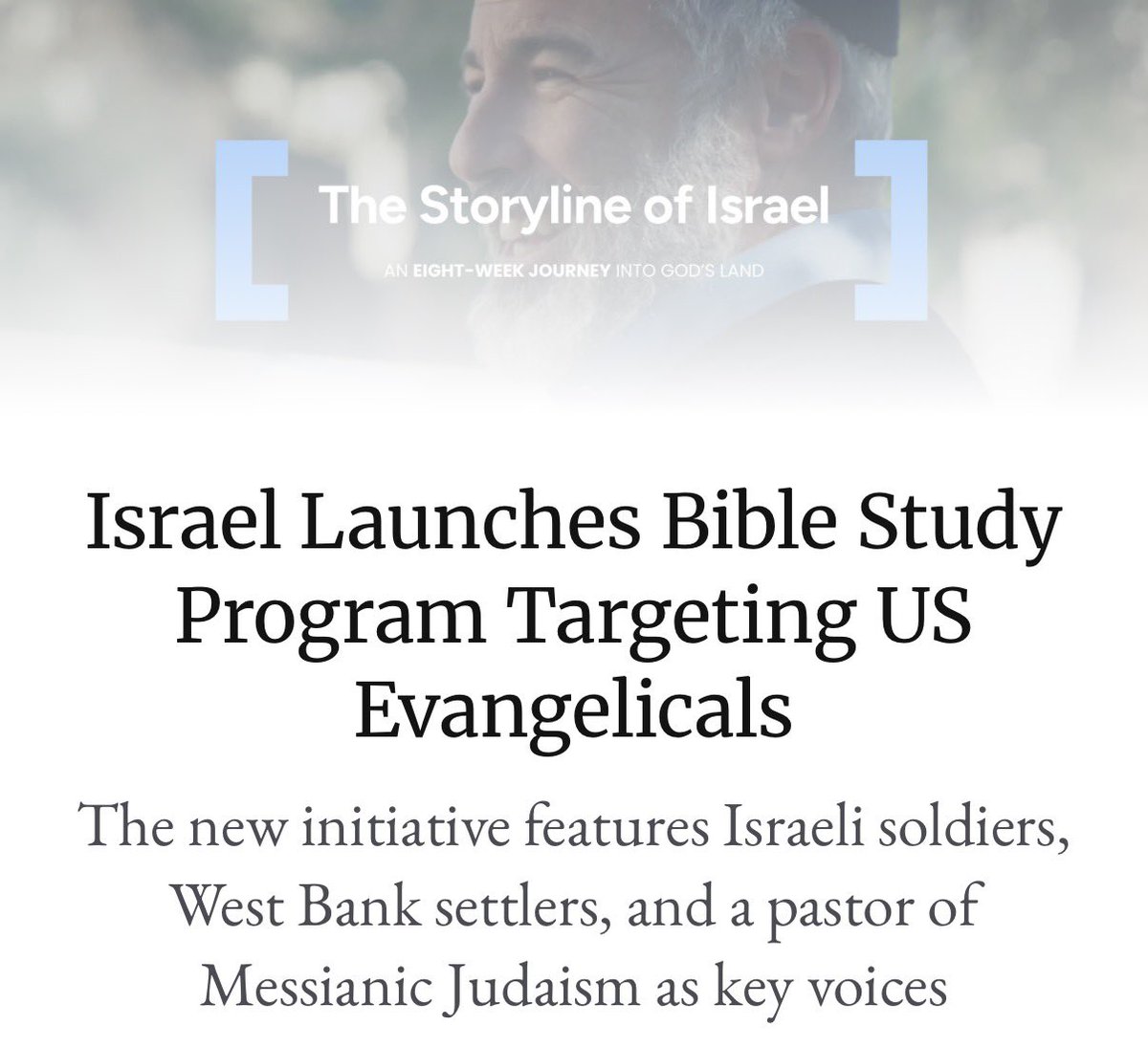 nick_clevelands's tweet photo. Amidst the attack on Iran, Israel's influence campaign is quietly ramping up. 🧵

California firm Show Faith by Works is launching a Christian Bible study program taught by IDF soldiers and West Bank settlers as part of a $3 million contract with Israel. https://t.co/Ie2YaAN8or