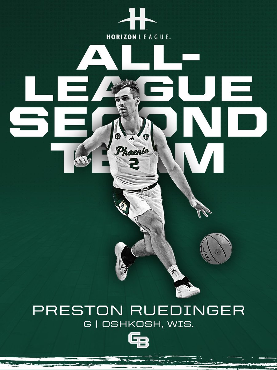 gbphoenixmbb's tweet photo. Horizon League All-League Awards 🏆

Preston Ruedinger - 𝘼𝙇𝙇-𝙇𝙀𝘼𝙂𝙐𝙀 𝙎𝙀𝘾𝙊𝙉𝘿 𝙏𝙀𝘼𝙈

#RiseWithUs | #HLMBB https://t.co/fWz1sz925E