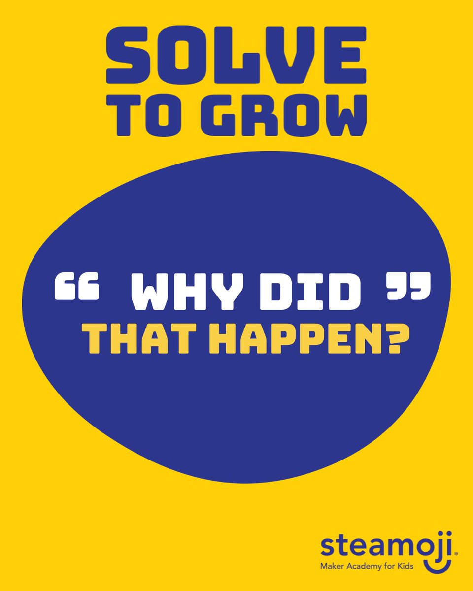 steamoji's tweet photo. Solve to Grow.

Growth doesn’t happen by accident, it happens when kids lean into the challenge, ask the right questions, and work through solutions!

That’s how confidence is built. That’s how makers grow. 🚀 https://t.co/WWsaaTiHTF