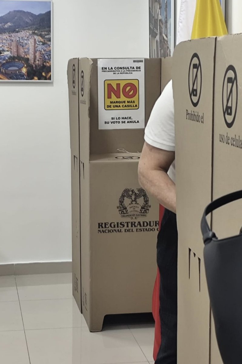 Propaganda exagerada de la registraduría en los puestos de votación internacional 

Busca aumentar votos por las consultas.

Hay millones conmigo que no queremos votar por las consultas presidenciales porque el Consejo Nacional Electoral excluyó arbitrariamente candidatos.

El