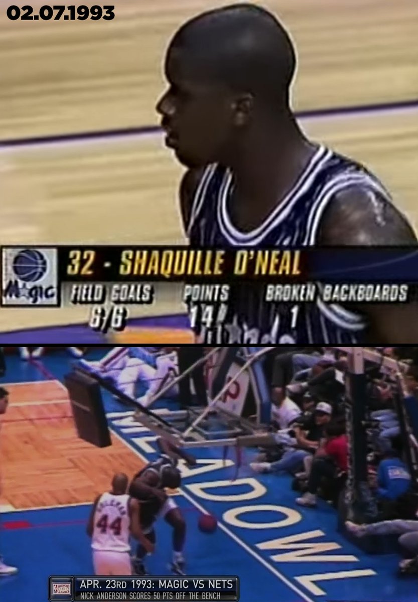 Shaq Rim Break The NBA had 3 broken backboards in 3 months. They introduced