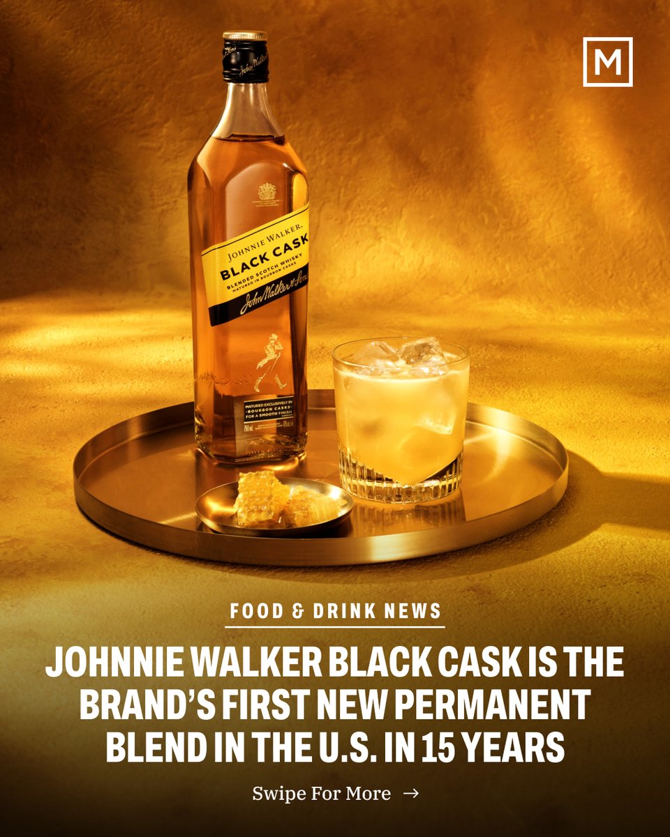 themanualguide's tweet image. Johnnie Walker unveils its first new permanent U.S. blend in 15 years: Black Cask, aged in American white oak ex-bourbon barrels. This brings out layered notes of creamy vanilla, rich caramel, gentle spice, and oaky warmth.

#johnniewalker #scotch #whisky