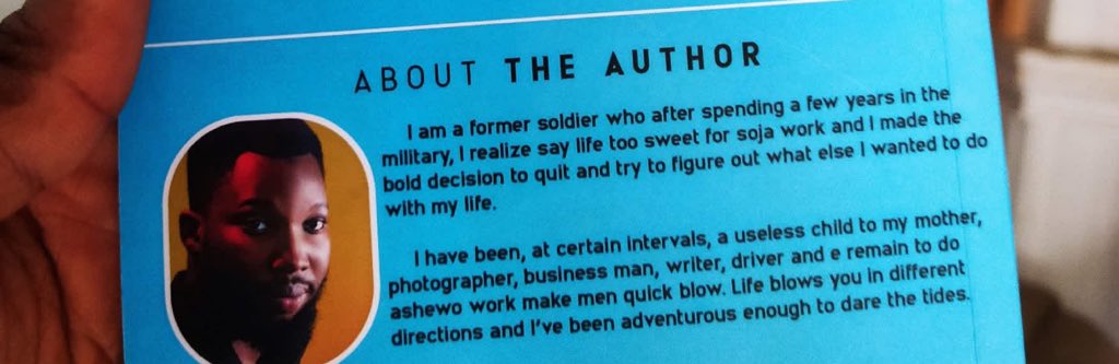 Somtee_Alr's tweet photo. Naija writers can never be honest “after years  in the military, i realize say like too sweet for soja work” chai!
Why you come quite? https://t.co/Ga1GyGj3Hx