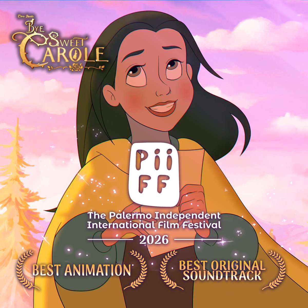 MaximumEntmt's tweet photo. We're excited to share @ByeSweetCarole took home two awards at The Palermo Independent International Film Festival! 🎊 
 
🏆Best Animation 
🏆Best Original Soundtrack 

#byesweetcarole #PIIFF #animatedgame https://t.co/FlkWsJkb2o