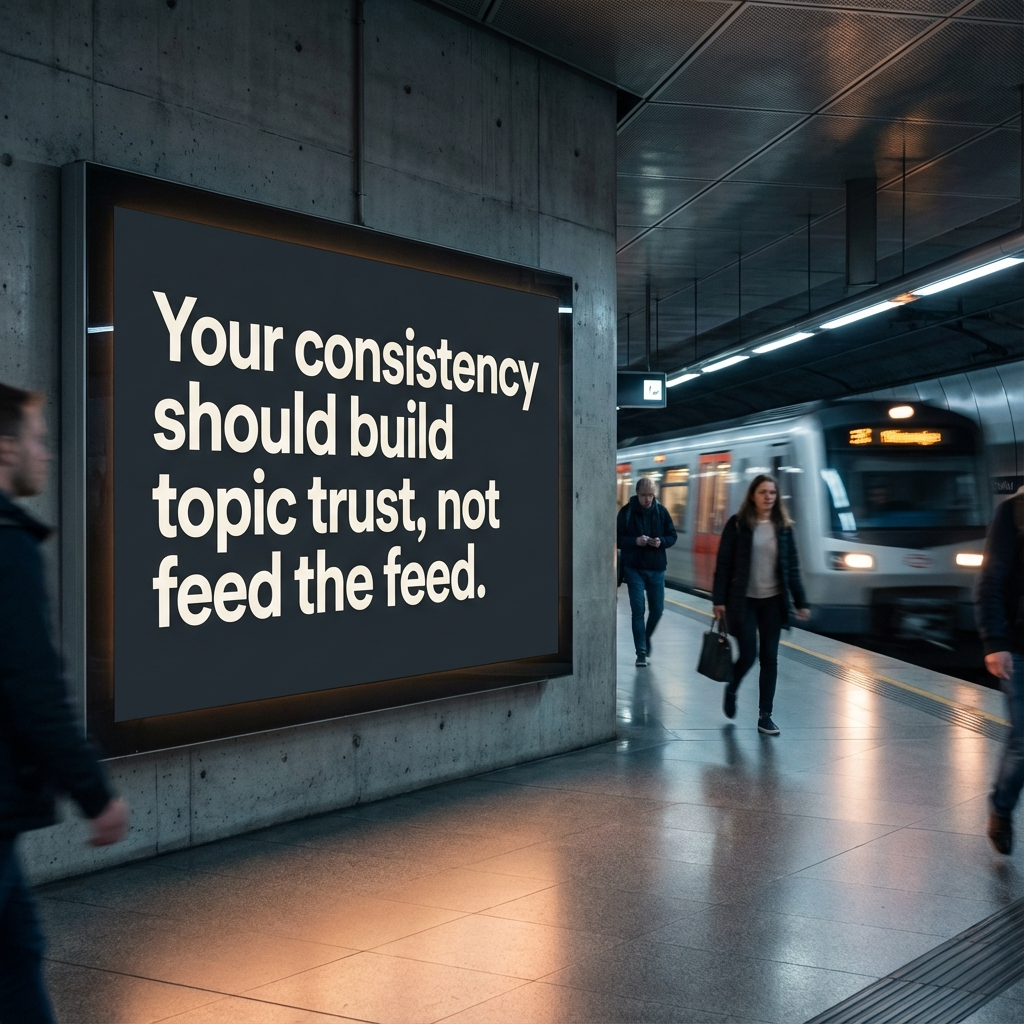 jack_pete's tweet photo. Stop being just another voice in the noise.
Shift your consistency mindset to become the undeniable, predictable authority in your chosen topic.
Transform from content creator to market inevitable. https://t.co/STEvhR23Uo