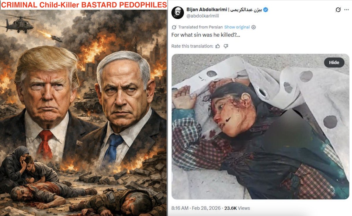 GGreeneJr's tweet photo. 1/When a bunch of Mentally Sick CRIMINAL Pedophiles run a country, the Consequence is Chaos-War-BRUTAL Aggressions-Assassination-Massacre of Civilians
Deadly SILENCE of the Nations&amp; Decent Leaders make the CRIMINALS Unleashed to Justify&amp; Keep their HEINOUS CRIMES with Impunity! https://t.co/7yngCl86bI