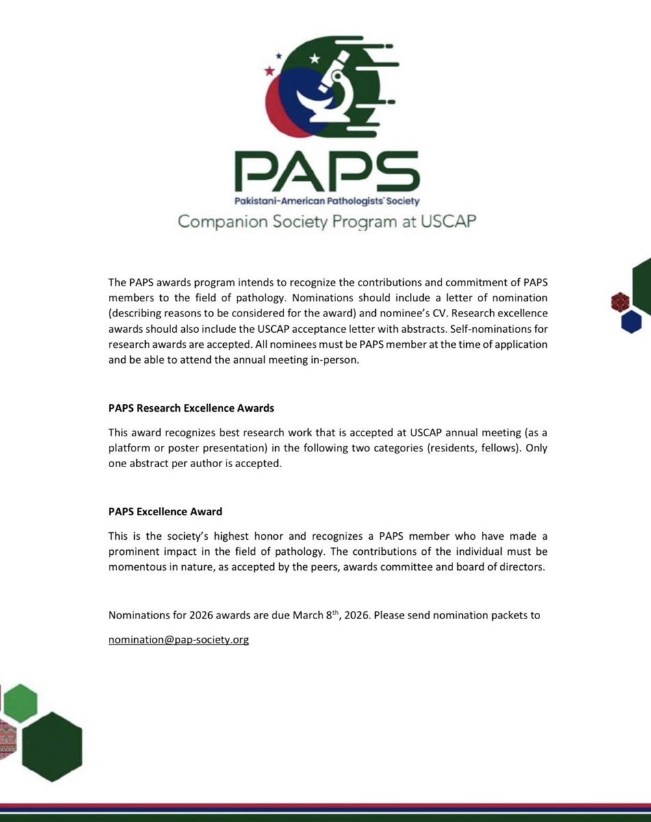 Pakistani-American Pathologists' Society tweet media