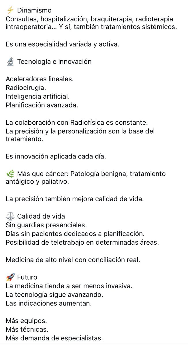 oncoradio_ryc's tweet photo. 🛑 Elegir especialidad es elegir cómo quieres ejercer la medicina. 

¡Y la Oncología Radioterápica lo tiene todo! 🚀

#MIR #MIR26 #OncoRT #Oncología #Radioterapia https://t.co/Ld5EICFJLt