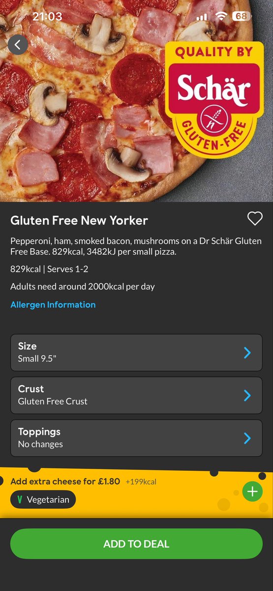Paulwarminster's tweet photo. @Dominos_UK so Monday is any size pizza? Only gives me the option of a small pizza, so really not true advertising is it. 
Please let me know what you will do about about mis leading customers https://t.co/xppMrwqMUX