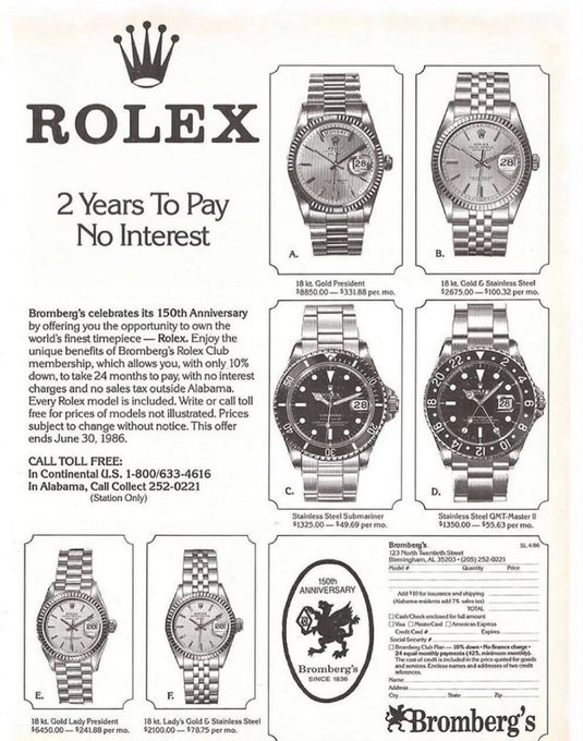 Rolex Ad from 1986

If only prices were the same now