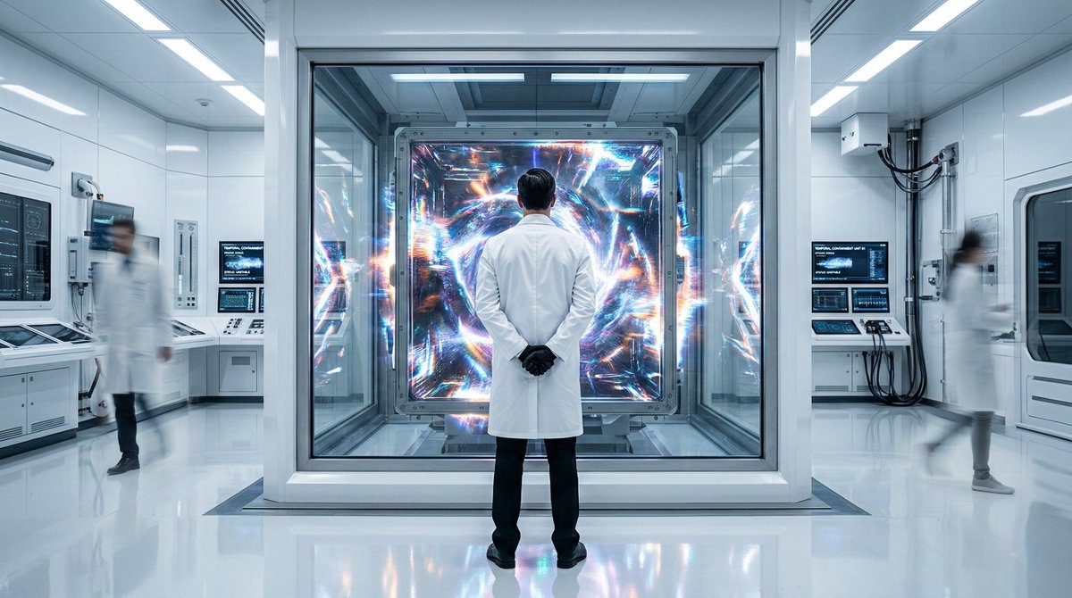 EvilKliv's tweet photo. I once had a strange, lingering dream...

I was part of a research team entrusted with something entirely unimaginable. In the center of our lab, behind a thick layer of protective glass, sat an isolated capsule, exactly one cubic meter in size. 
1/21
#shortstory #DreamLog https://t.co/G0bHUfLq7h