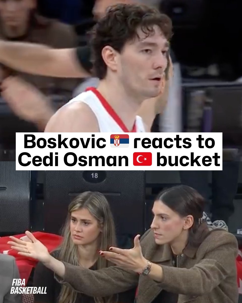 FIBA's tweet image. Serbia's 🇷🇸 volleyball superstar Tijana Boskovic was upset at the and-one bucket by Cedi Osman while Serbia was narrowing down Turkiye's 🇹🇷 lead for a comeback 🔥

#FIBAWC x #StepItUp