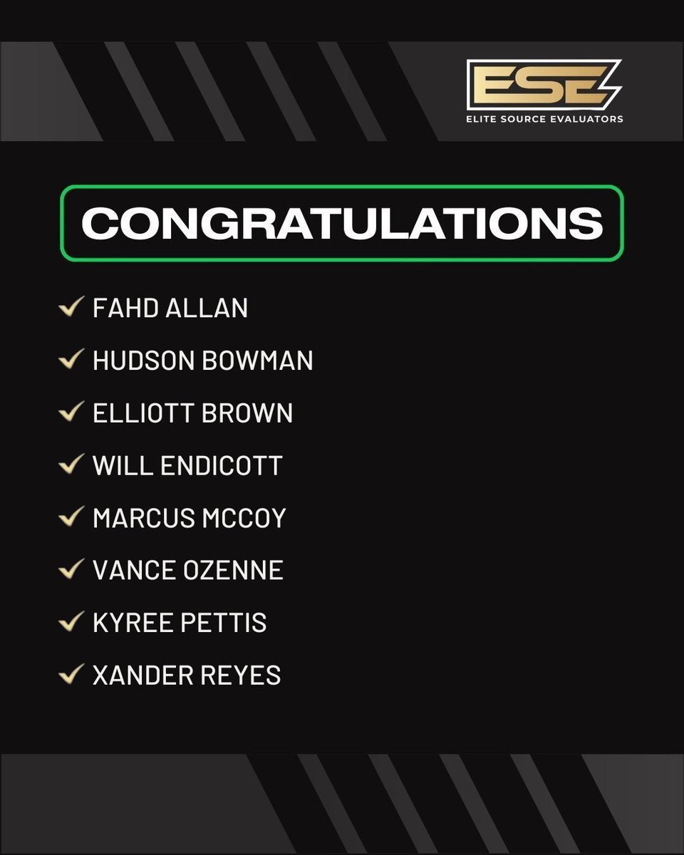 Esereports's tweet photo. 🏈 ATTN: @ProsperEaglesFB your athletes have been selected.

If your athletes are on this list, that means they were hand-selected and need to claim their spot at our Dallas Showcase.

💯 Completely FREE professional evaluation
📍Little Elm High School | Little Elm, TX
📅March 7
Make sure your athletes register and lock in their spot. Message us for the RSVP link.

@Thefahd_allan @bowman_hudson @EJB2027 @endicott2027 @12x_marcus @VanceOzenne @ImKyreePettis08 @ProsperRecruits @Coach_Moore5