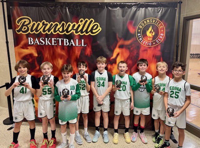 edinabasketball's tweet photo. Edina B4 Gold won the championship in Burnsville this weekend. It’s the team’s 5th championship of the season!🐝🏀💥 https://t.co/EzOqWQPHNR
