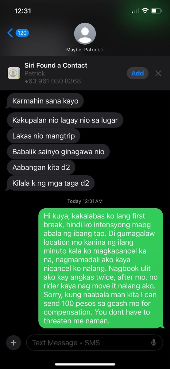 scoupsy_imnida's tweet image. She’s having a panic attack right now and had to log out early from work because she couldn't focus anymore. Attached is the screenshot my friend sent me. As you can see, this shows the harassment Patrick Delfin sent to her. #angkasph