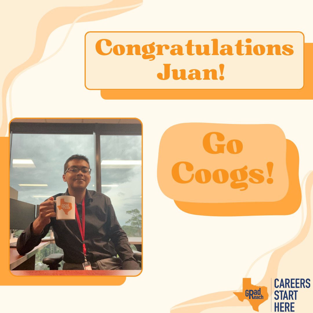 Congratulations to <a href="/UHBauerCollege/">UHBauerCollege</a>  grad, Juan, on their position at Woodforest National Bank! We’re happy to connect great grads like you to Texas employers.

<a href="/HireBauer/">HireBauer</a> 

#GradReachWorks #CareersStartHere #UHBauer #HireBauer #BauerAlumni
