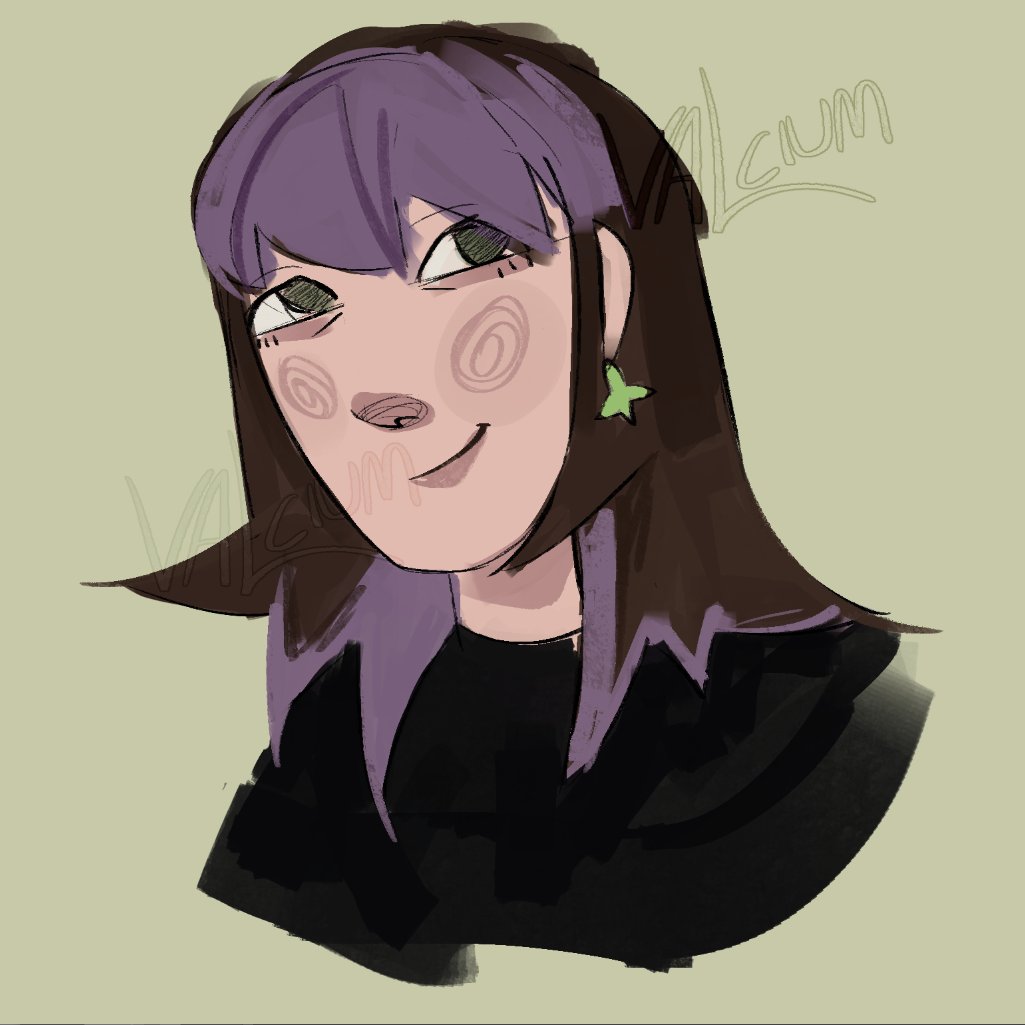 Quick sketch before bed, was thinking about old hairstyle I had, kinda miss the brown with purple
