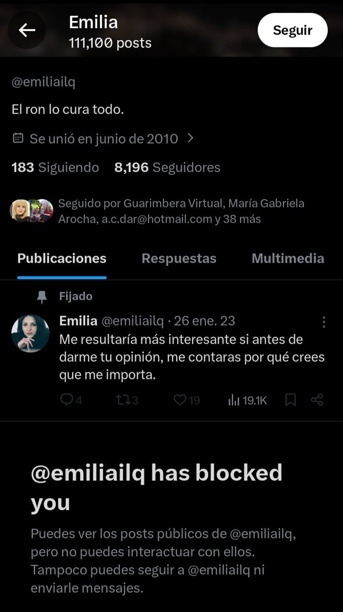 La gente que está en contra de María Corina son sensibles.
<a href="/emiliailq/">Emilia</a> también me dió 🚫
Esa gentencita que gritaban que no era importante que la Comunidad Internacional reconociera o no al tremardetos como Presidente y menosprecian lo que se logró el 28J.