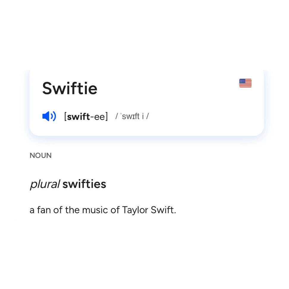 ‼️| “Swiftie” has been added to the digital Dictionary archive.

(dictionary.com/browse/swiftie)