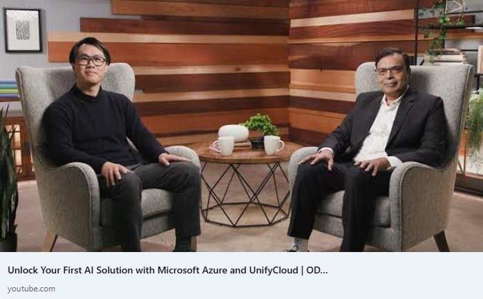 UnifyCloudLLC's tweet photo. Throwback to #MSIgnite to see how #Microsoft and #UnifyCloud help you unlock your first AI solution with #Azure and AI Factory https://t.co/N6cakgifsU https://t.co/zfc5ZYi2wC