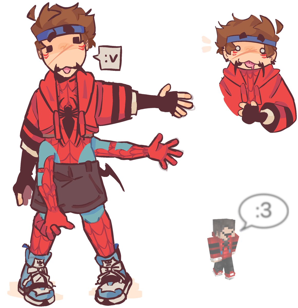 Diseños mal hechos de estos monos porq no doy para mas #spreenfanart #roierfanart